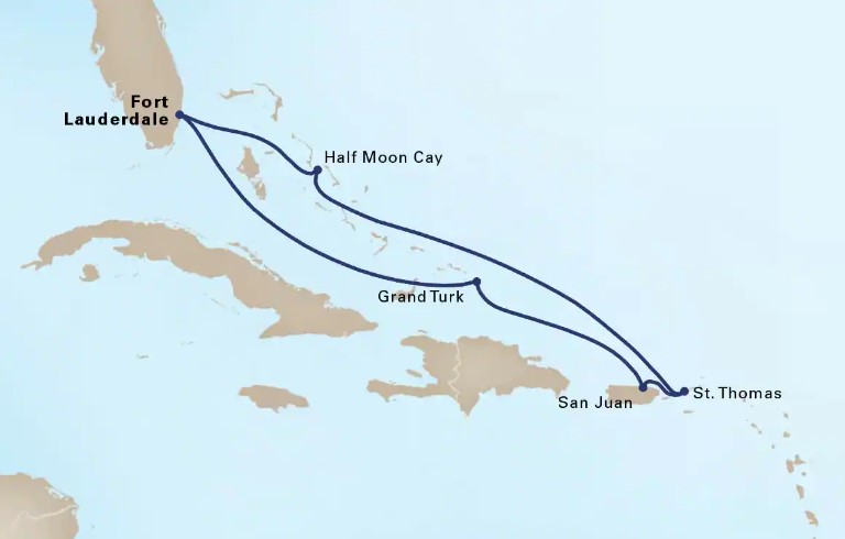 Easter Carribean 2023 Map